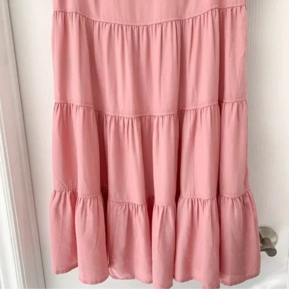 Tommy Hilfiger - Pink Tencel Tiered Dress - Picture 9 of 15